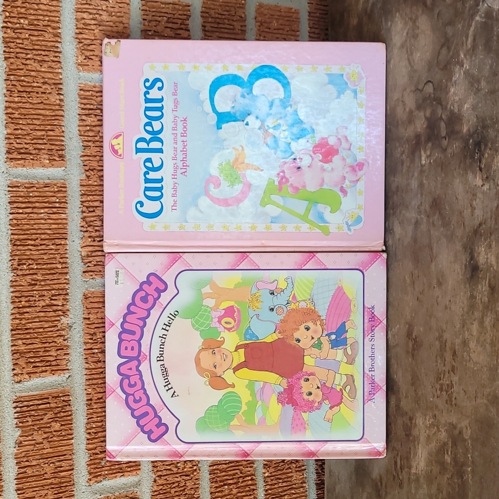Vintage 1980s Care Bears and HuggaBunch book set